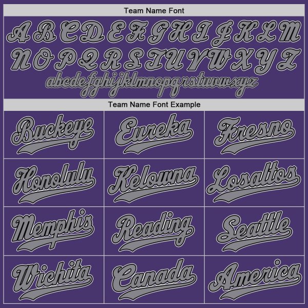 Women's Custom Purple Black-Gray Authentic Baseball Jersey